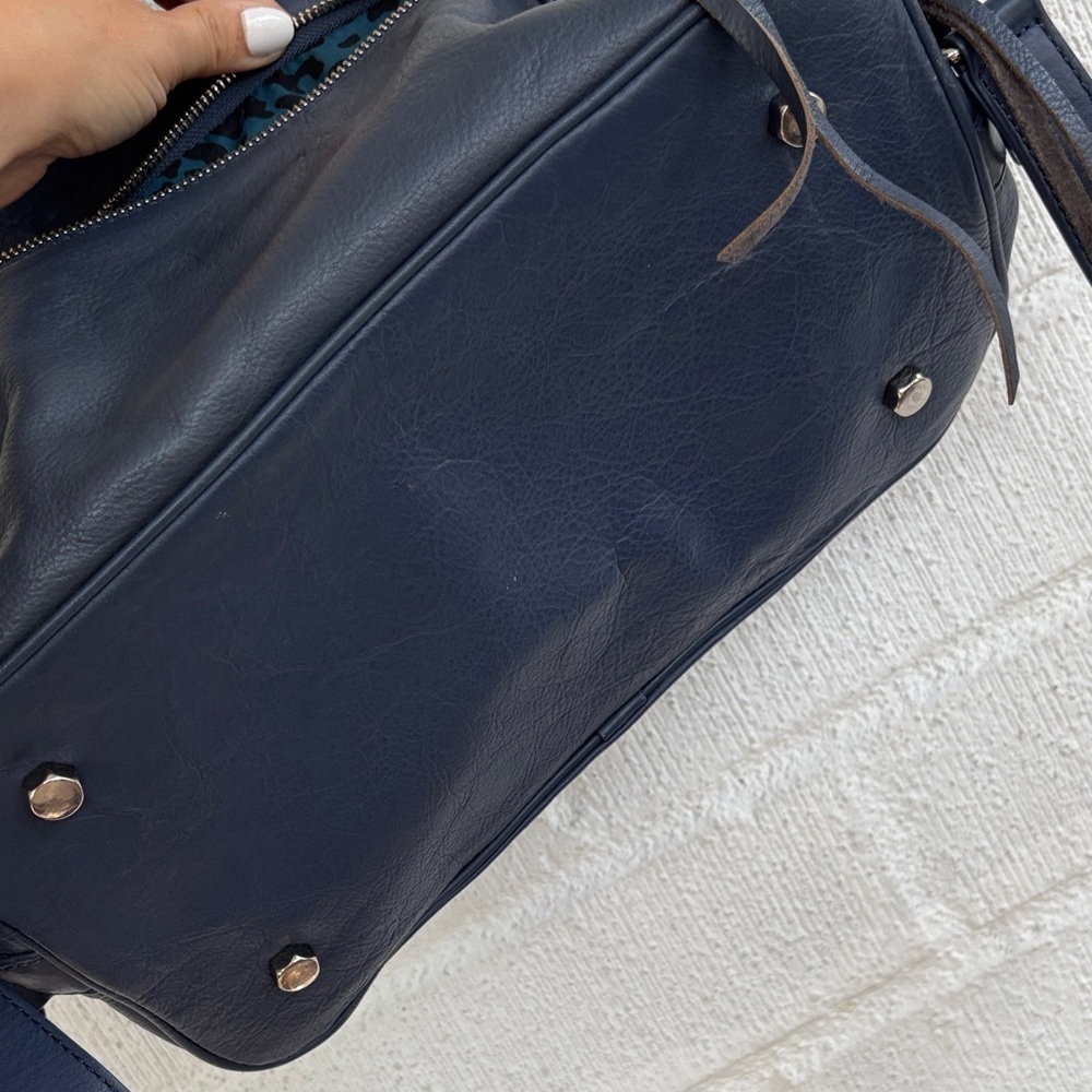 Rebecca Minkoff Leather Dark Blue MAB Crossbody Satchel - Picture 8 of 12